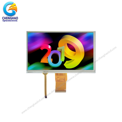 7Painel de exibição de tela sensível ao toque 350 Cd/M2 com interface RGB paralela de 24 bits
