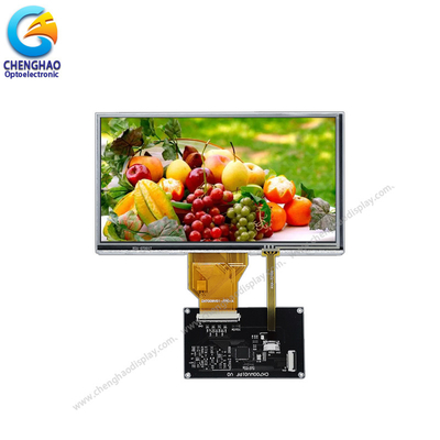 Módulo da exposição da polegada 800*480 LCD do tela táctil 7 com o painel de toque Resistive