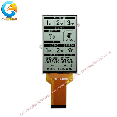 12 O' Clock Vieiwng Ângulo Painel LCD monocromático com conector FPC 150 Cd/M2 Brilho