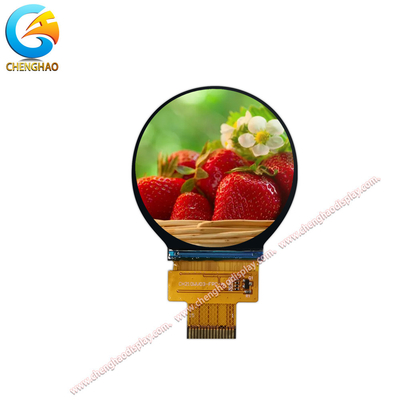 Display redondo de alto brilho Tft LCD de 2,1 polegadas com 600cd/m2 de luz de fundo LED branca