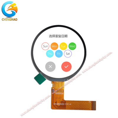 1.8 polegadas 25 pin IPS painel LCD com 360 * 360 pontos Resolução para Bcaklight 4 Pcs LED branco