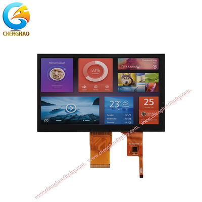 7-Inch IPS Display 50-Pin RGB 500 Cd/m2 Luminância de luz de fundo para aplicações de projeto