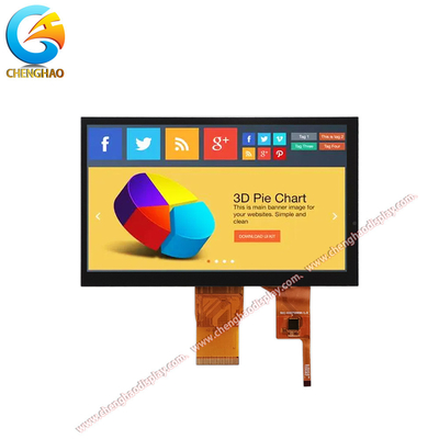 Módulo de exibição LCD IPS TFT de 7 polegadas 1024x600 I2C Touch Interface 500 Cd/m2 Backlight