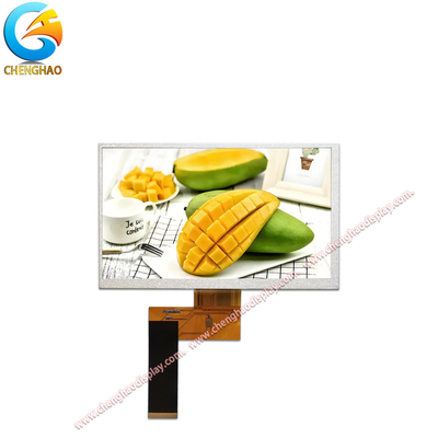 7 polegadas IPS TFT Display 800*480 pontos 1000cd/m2 Alto brilho com interface RGB