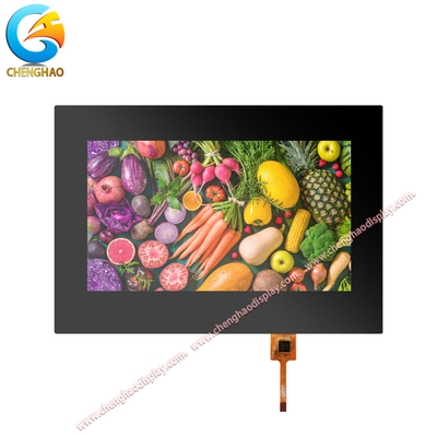 Módulo de visualização LCD de alto brilho 7 polegadas 1024 600 Tft de cor com toque capacitivo