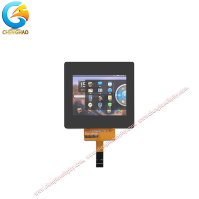 1000 Painel de LCD pequeno de alto brilho 320*240 pixels com cobertura de vidro preto
