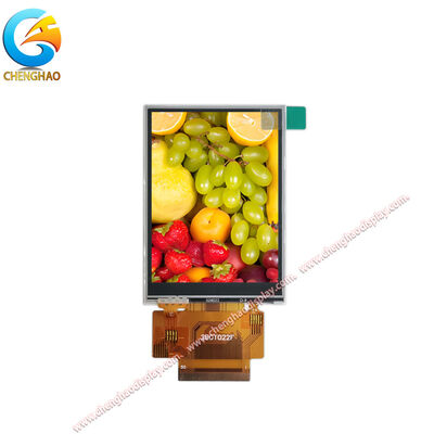 Módulo de exibição de tela sensível ao toque industrial de 2,8 polegadas, Wide Temp (-20~+70°C), FPC de 50 pinos