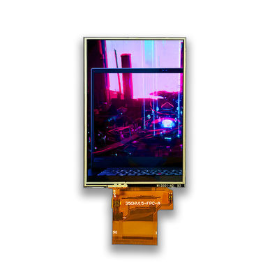 SPI 3,5 polegadas RTP 280cd/m2 Display LCD resistivo 16 18 bits