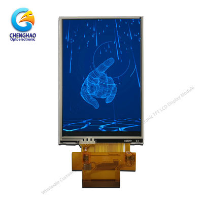 Display LCD RTP IPS TFT transmissor de 3,5' 320x480 painel de ecrã táctil resistivo
