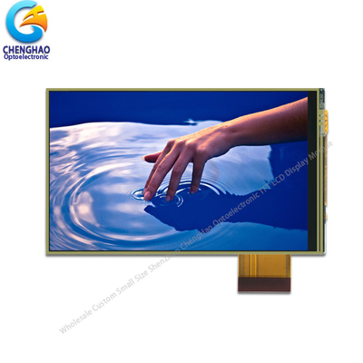 Display LCD resistivo de 300 cd/m2 480×854 IPS Transmissor com Rtp