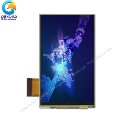 SPI Industrial LCD Display Monitor Transmissor 24 Bit RGB 300cd/m2